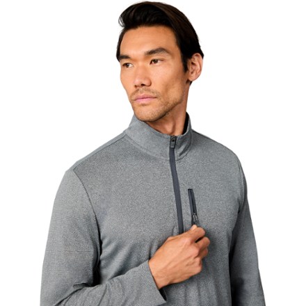 Free Country Tech Heather Double Face Quarter-Zip Mock Pullover - Men's 2