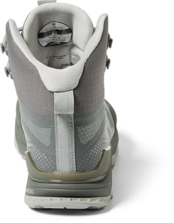 Altra Lone Peak ALL-WTHR Mid Hiking Boots - Women's Back view (Gray/Green)