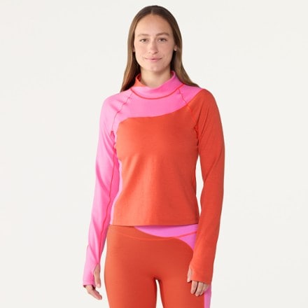 SENIQ Wool Sculpt Merino Mock-Neck Long-Sleeve Base Layer Shirt - Women's 1