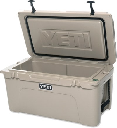 YETI Tundra 65 Cooler Side View (Tan)