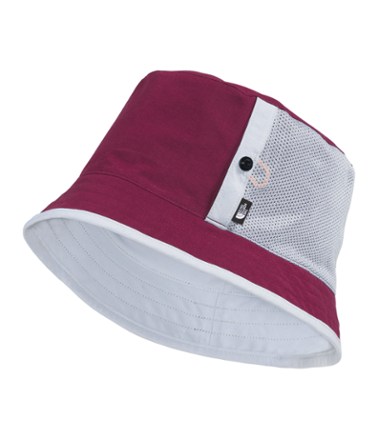 Women Burgundy S-Wave Bucket Hat