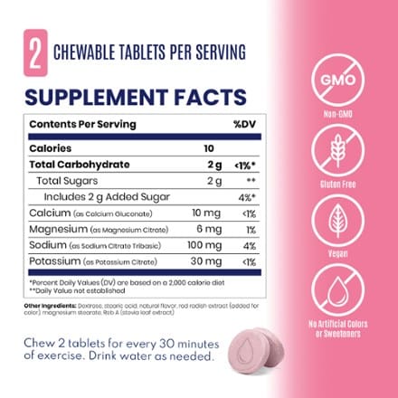 SaltStick FastChews Chewable Electrolyte Tablets - 10 Tablets 1