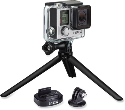 GoPro Tripod Mounts and Mini Tripod Front Quarter View