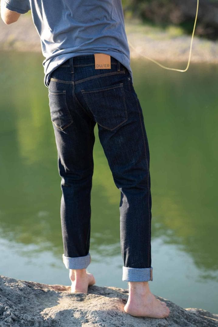 Location Image for Performance Denim Relaxed Fit Tapered Jeans - Men's