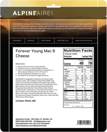 AlpineAire Foods Forever Young Mac & Cheese - 1 Serving 2