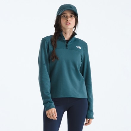 The North Face Cedar Trail Grid Fleece Quarter-Zip Jacket - Women's 1