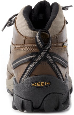 KEEN Targhee II Waterproof Mid Hiking Boots - Men's Back view (Shitake/Brindle)