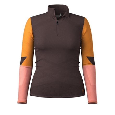 Smartwool Intraknit Thermal Merino Colorblock Quarter-Zip Base Layer Top - Women's 0
