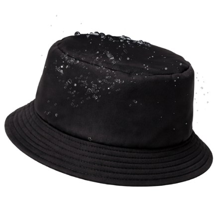 Black Wool Bucket Hat Pearl Botton Satin Band Lined Bucket Hat - Satin Lined – Beautifully Warm, LLC main image 3