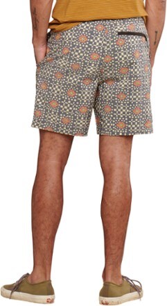 On Body Image of color Straw Geo Flower Print