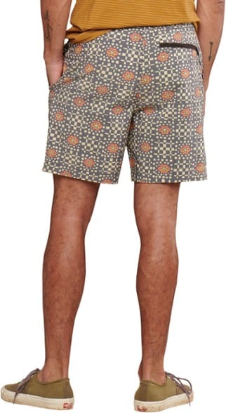 On Body Image of color Straw Geo Flower Print
