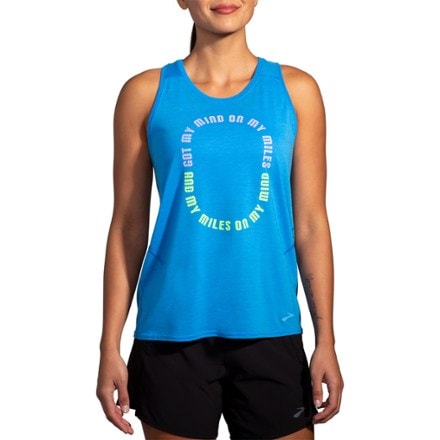 On Body Image of color Heather Azure Blue/Mind Loop
