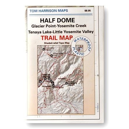 Tom Harrison Cartography Half Dome, Glacier Point, Yosemite Creek, Tenaya Lake, Little Yosemite Valley Topo Map 0