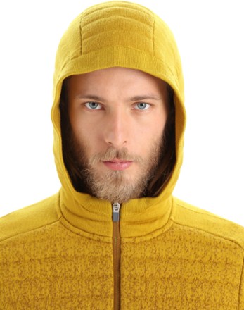 Icebreaker ZoneKnit Insulated Long-Sleeve Zip Fleece Hoodie Into The Deep - Men's 5