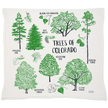 Claudia Pearson Field Guide to Colorado Trees Tea Towel 0