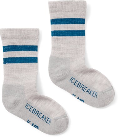 Icebreaker Hike Light Crew Macro Stripe Socks Gray S