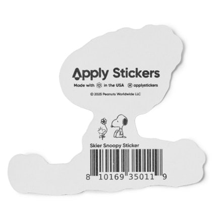 Apply Stickers Skier Snoopy Sticker 2