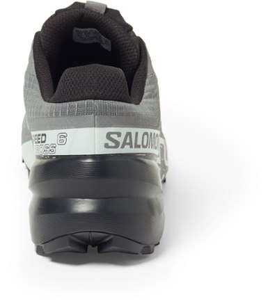 Salomon Speedcross 6 Trail-Running Shoes - Men's Back view (Quiet Shade/Black/Pearl Blue)