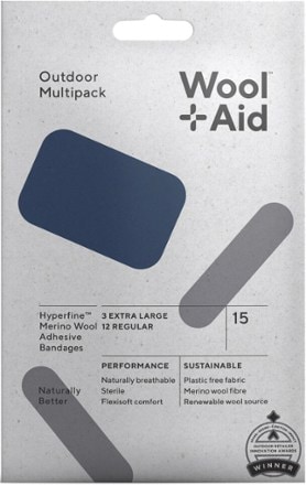 WoolAid Merino Wool Adhesive Bandages - Outdoor Multipack 0