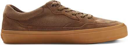 brown leather canvas shoes