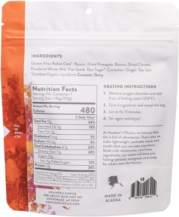 Heather's Choice Morning Glory Oatmeal - 1 Serving 1