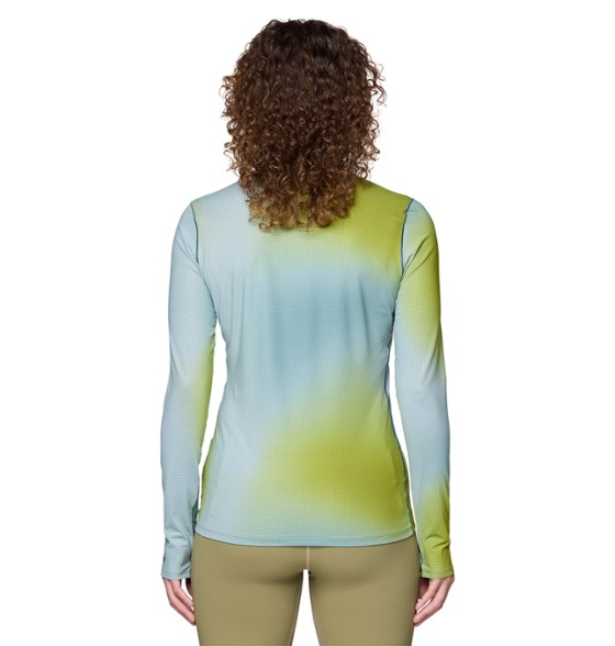 On Body Image of color Blue Sage Multi Ombre Print