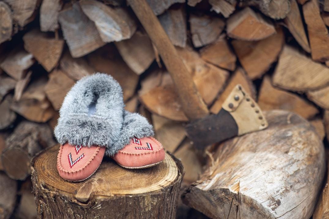 Location Image for Faux Fur Street Suede Moccasins - Women's
