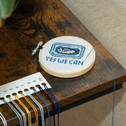 Kikkerland Sardine Mini Cross-Stitch Embroidery Kit 5