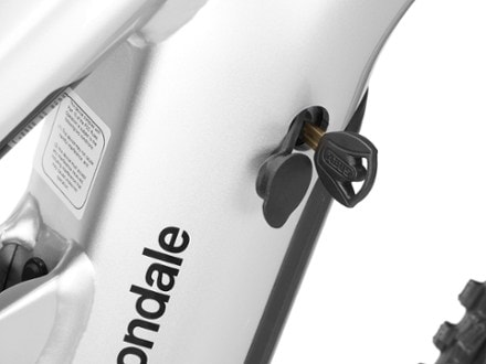 Cannondale Moterra 3 Electric Mountain Bike Locking battery compartment (Mercury)