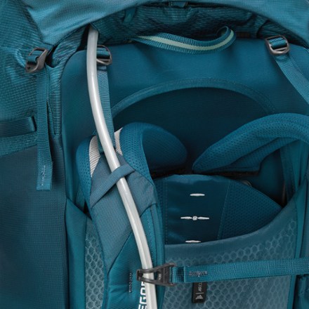 Gregory Deva 70 Pack - Women's Hydration port and tube routing (hydration reservoir not included)