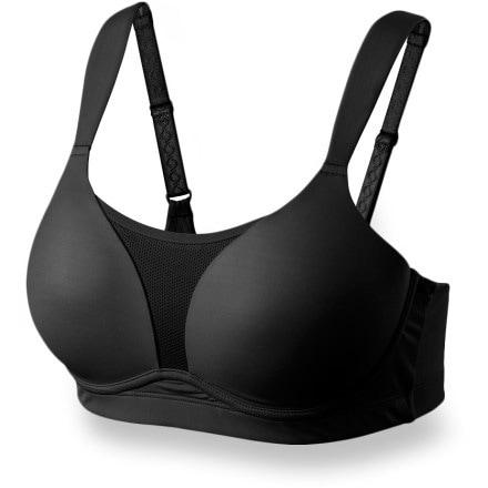 Moving Comfort Sports Bra 32CD - 34C Black White Piping Style# 300291 Vixen