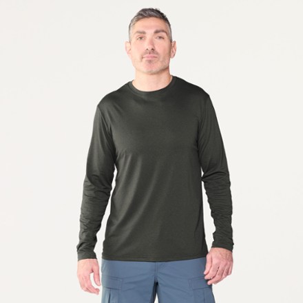 Chemise REI homme gris moyen sahara manches longues Crew Tee couche de