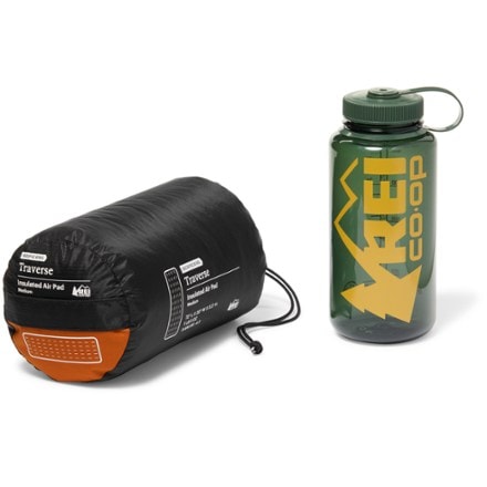 REI Co-op Traverse Insulated Air Pad Stuff sack (32oz bottle not included)