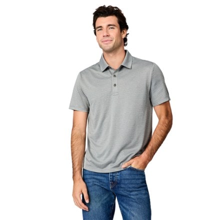 Free Country Tech Jacquard Short-Sleeve Polo Shirt - Men's 0