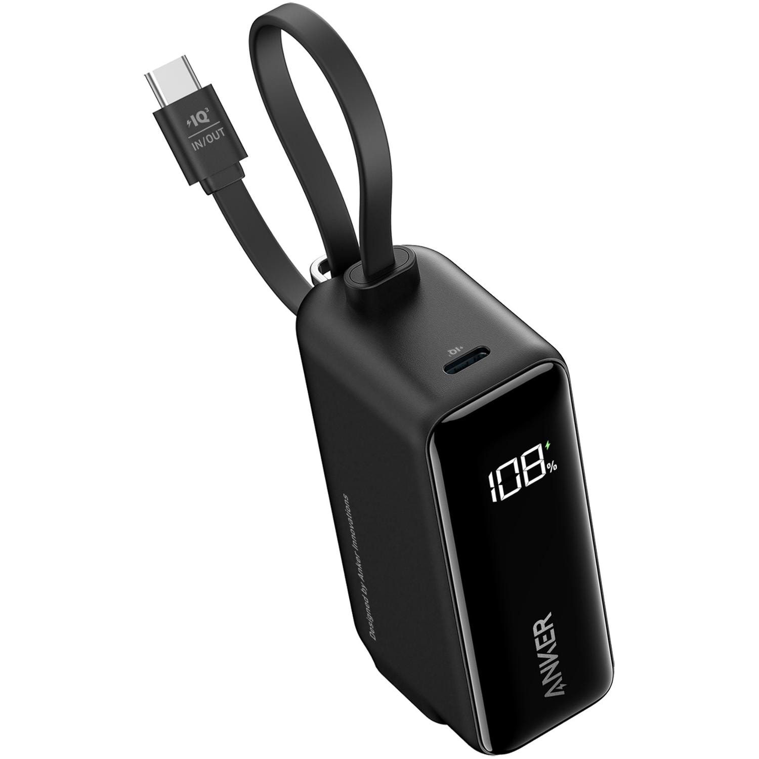 Power Bank (30W, Fusion, Built-In USB-C Cable)