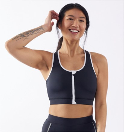 TomboyX Racerback Zip Swimsuit Top 1
