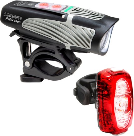 NiteRider Lumina Pro 1300 Front / Omega 330 EVO Combo Rear Bike Light Set with NiteLink 0