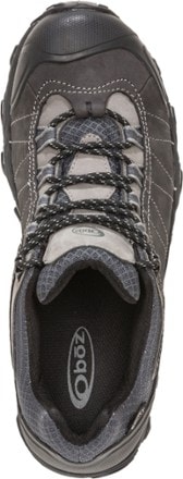 Oboz Bridger Low Waterproof Hiking Shoes - Men's Top View (Dark Shadow)