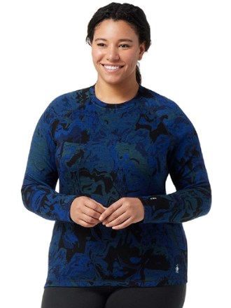 Smartwool Classic Thermal Merino Pattern Crew Base Layer Top - Women's Plus Sizes 1
