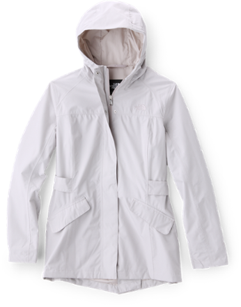 womens white north face rain jacket