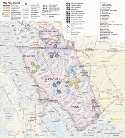 National Geographic Glacier and Waterton Lakes National Park Day Hikes Topographic Map Guide 2