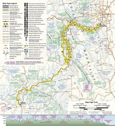 National Geographic Colorado Trail North: Monarch to Denver Topographic Map Guide 1