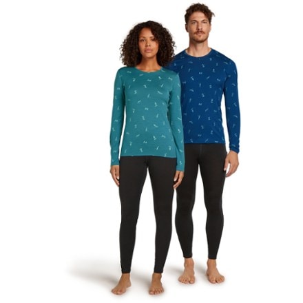 Icebreaker Merino 200 Oasis Long-Sleeve Crewe Snow Day Base Layer Top - Women's 8