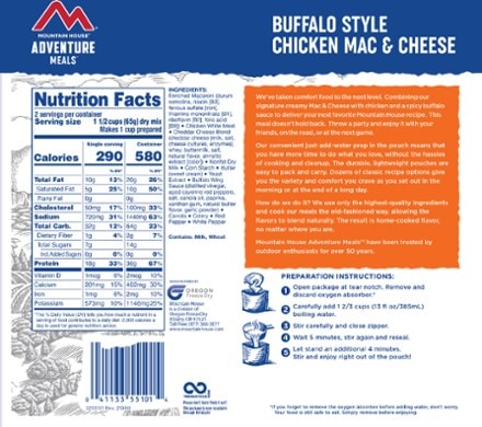 Mountain House Buffalo-Style Chicken Mac & Cheese - 2 Servings 1