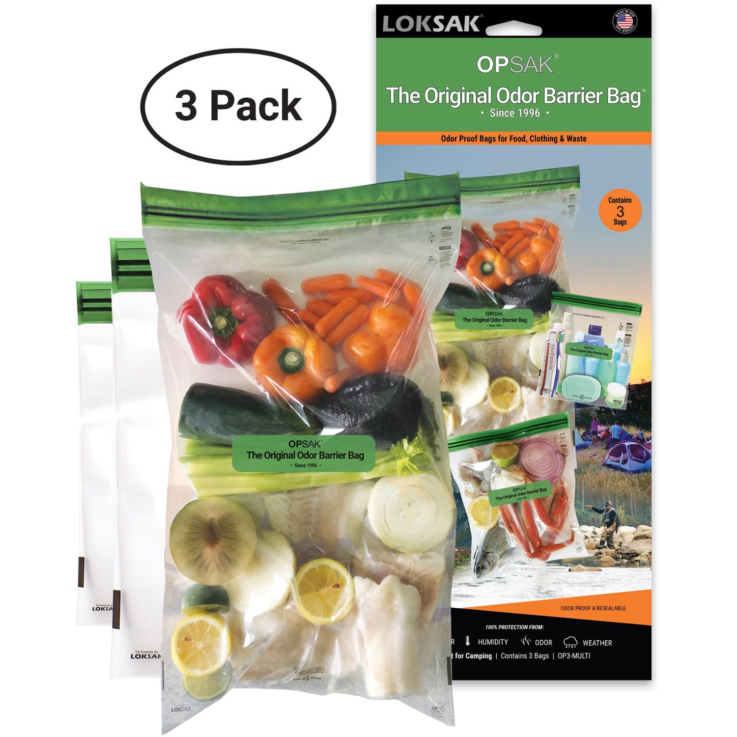 OPSAK Odor-Proof Storage Bags - Package of 3