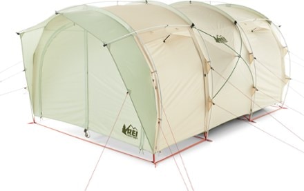 REI Co-op Wonderland X Tent 3/4 front view with rainfly (Wisp Gray)
