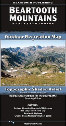 Beartooth Publishing Beartooth Mountains Montana and Wyoming Map 0