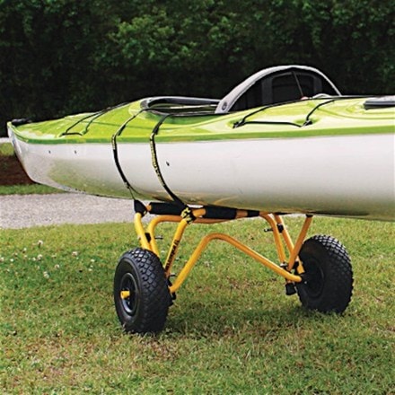 Suspenz DLX Airless Kayak/Canoe Cart In use (Yellow)