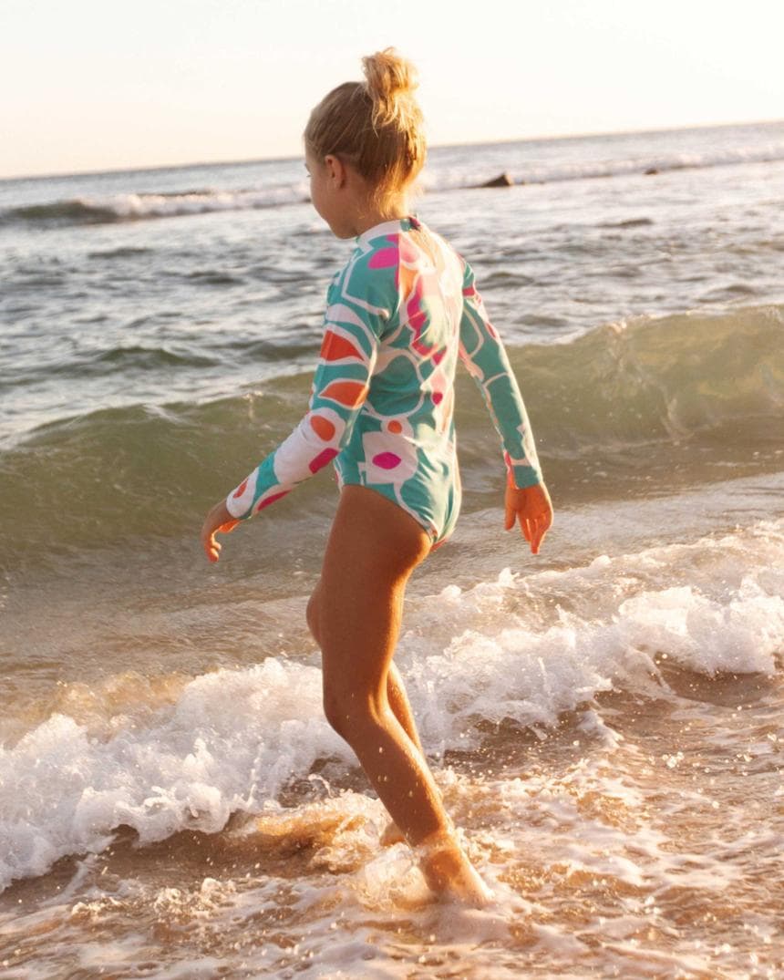 Location Image for Mini Long-Sleeve One-Piece Swimsuit - Kids'