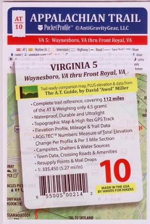AntiGravityGear Appalachian Trail Pocket Profile Map: Virginia 5 (Waynesboro, VA - Front Royal, VA) 0
